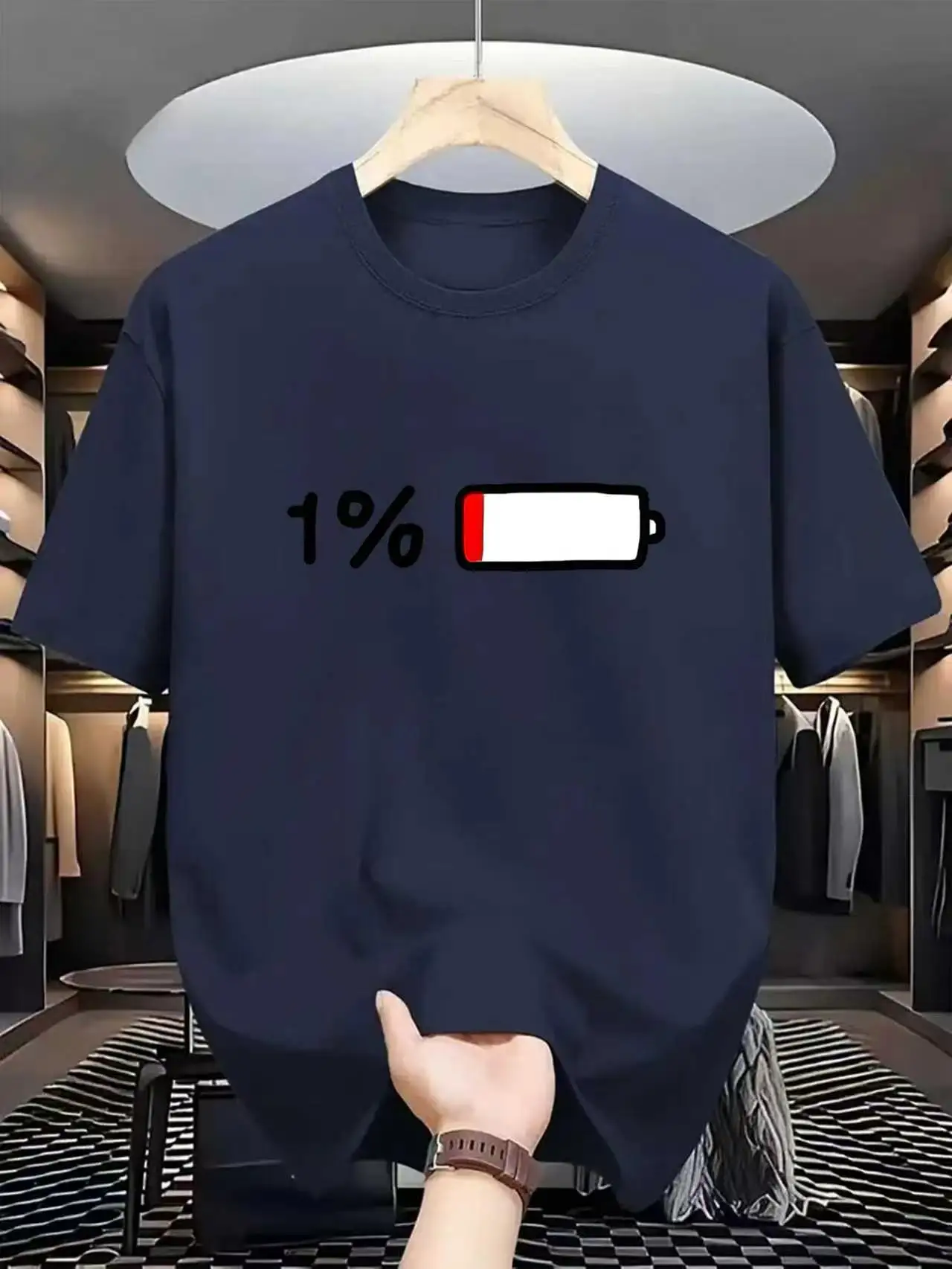 Men's new comfortable and breathable round neck T-shirt with Parisian letter print pattern outdoor casual top - Image 4