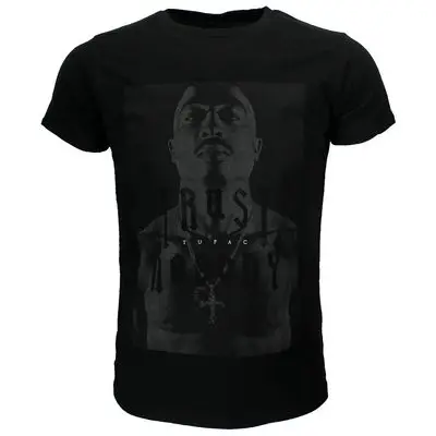 2026 Summer 2Pac Trust Nobody Print Cotton T Shirt Retro High Quality Casual Oversized Unisex Breathable Men Short Sleeve Top